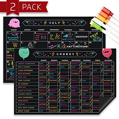 Product Cover Chore Chart and Monthly Calendar Set, Dry Erase Magnetic 11