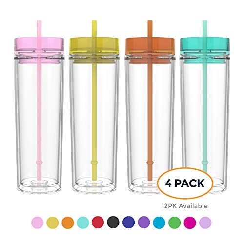 Product Cover Maars Classic Insulated Skinny Tumblers 16 oz. | Double Wall Acrylic | 4 pack