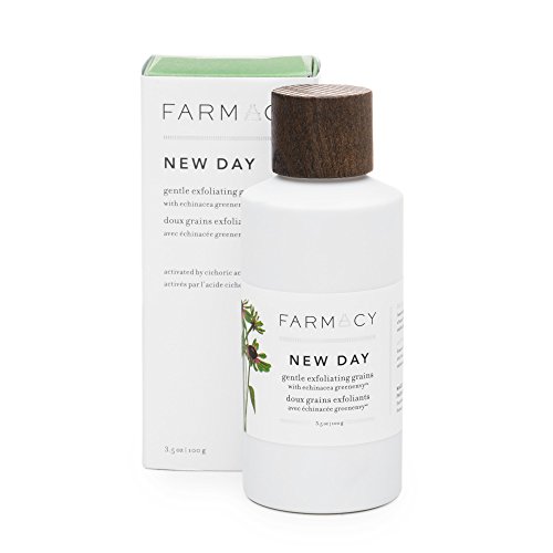 Product Cover Farmacy Exfoliating Face Wash - New Day Gentle Exfoliant Grains - Travel Friendly Water Activated Facial Cleanser