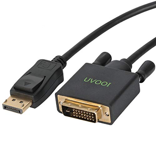 Product Cover DisplayPort to DVI Cable 10ft (DP to DVI-D Cable), UVOOI Display Port to DVI-D Cable Adapter Compatible with PC, Laptop, HDTV, Projector, Monitor, More- Gold-Plated