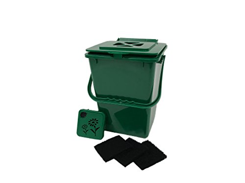 Product Cover Exaco Trading Co. ECO-2000 Plus Kitchen Compost Waste Collector, 2.4 Gallon, Deluxe Green
