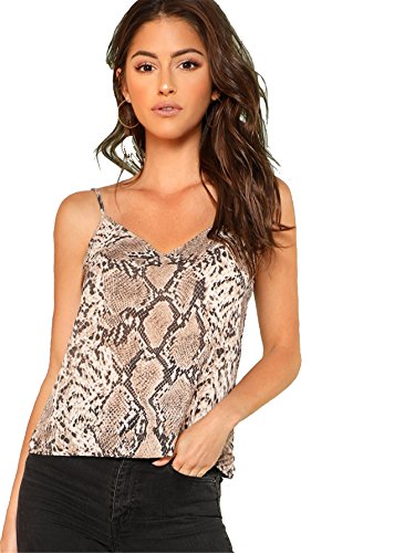 Product Cover Romwe Women's Animal Snake Skin Graphic Print Cami Top