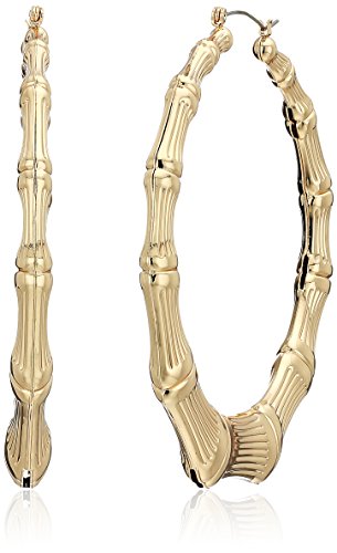 Product Cover Guess Metal Hoops Women's Bamboo Hoop Earrings, Gold, One Size