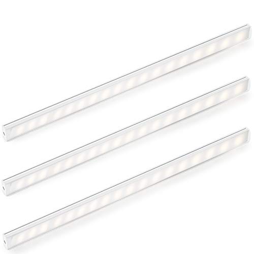 Product Cover ASOKO Dimmable LED Under Cabinet Lighting with Magnetic Clips, Linkable Kitchen Under Counter Lights, Soft White,4500K, LED Light Bar for Under Counter/Bookcase/Closet (New Version-3 PCS)