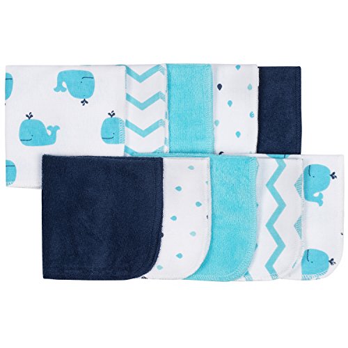 Product Cover Gerber 10-Piece Terry Washcloths, Whale, 9