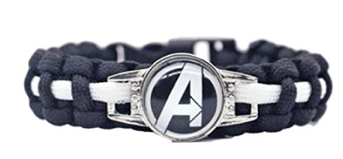 Product Cover New Horizons Production Marvel's Super Heroes Glass Domed Braided Leather Bracelet (Avengers Logo)