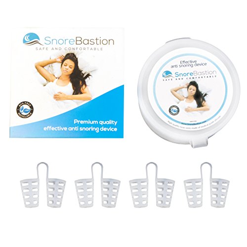 Product Cover Anti Snoring Devices by Snore Bastion - All ONE Size (M) Medium - Snoring Nose Vents - Nasal Dilator - Snore Stopper - Snoring Solution - Nose Cones to Stop Snoring