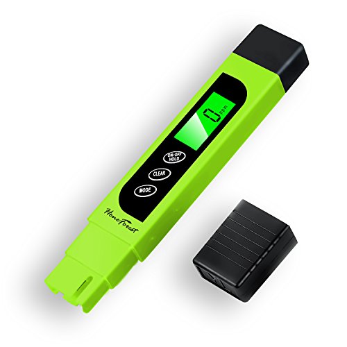 Product Cover Digital TDS-Meter, Accurate and Reliable, HoneForest TDS, EC & Temp Meter 3 in 1, 0-9990ppm, Ideal Water-Tester-PPM-Meter(Green)