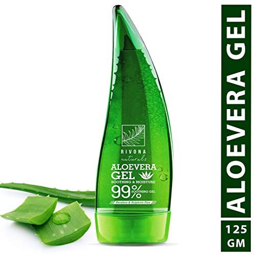 Product Cover Rivona Naturals 99% Organic & Pure Soothing Aloe Vera Gel For Face, Skin and Hair â