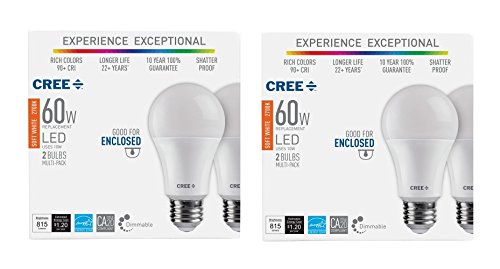 Product Cover Cree Led 60W Replacement A19 Soft White (2700K) Dimmable Light Bulb (4-Pack)
