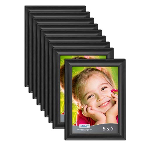 Product Cover Icona Bay 5x7 Picture Frame (12 Pack, Black), Black Photo Frame 5 x 7, Composite Wood Frame for Walls or Tables, Set of 12 Lakeland Collection