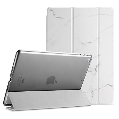 Product Cover ProCase iPad 9.7 Case 2018 iPad 6th Generation Case / 2017 iPad 5th Generation Case - Ultra Slim Lightweight Stand Case with Translucent Frosted Back Smart Cover for Apple iPad 9.7 Inch -White Marble
