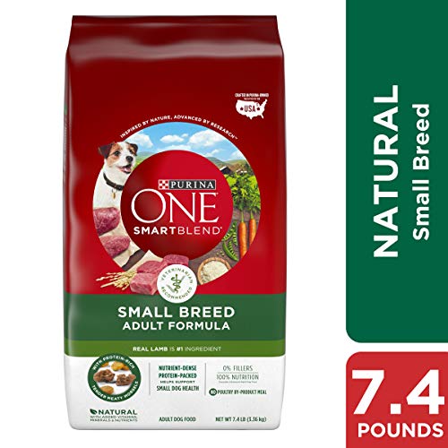 Product Cover Purina ONE Natural Small Breed Dry Dog Food, SmartBlend Small Breed Lamb & Rice Formula - 7.4 lb. Bag