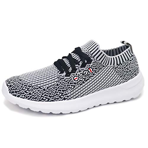 Product Cover Forucreate Womens Comfortable Walking Sock Shoes Flats Casual Work Sneakers Tennis Shoes(Black 38)