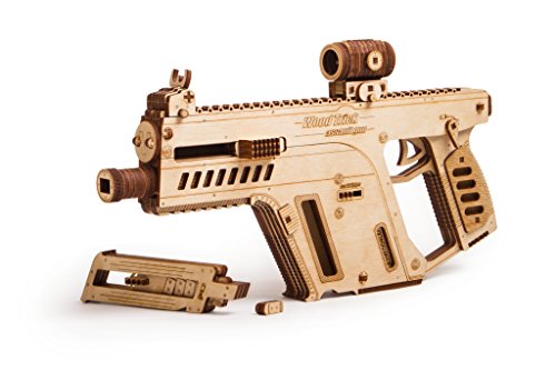 Product Cover Wood Trick Assault Rifle Gun Wooden Model - Toy Gun, Guns for Kids - 3D Wooden Puzzle Mechanical Model to Build, Assembly Model, Brain Teaser for Adults and Kids