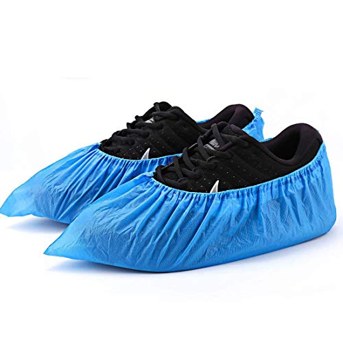 Product Cover Shoe Covers Disposable -100 Pack（50 Pairs） Disposable Shoe & Boot Covers Waterproof Slip Resistant Shoe Booties (Large Size - up to US Men's 11 & US Women's 12.5)
