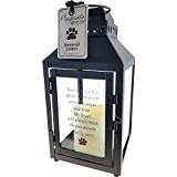 Product Cover Pawprints Left by You Memorial Gifts Pawprint Left Metal Lantern, Black