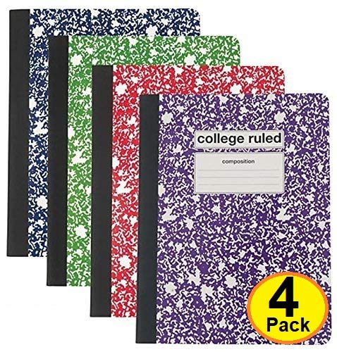 Product Cover 1InTheOffice Composition Notebook, College Ruled, Assorted Colors