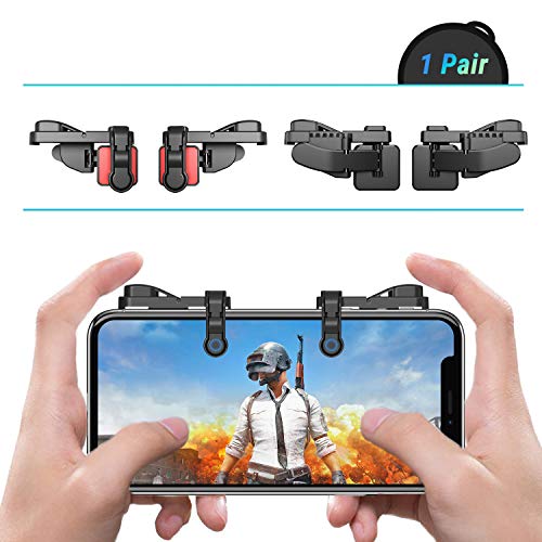 Product Cover [ELITE Edition]Leuna Mobile Game Controller L1R1 Game Triggers Fire and Aim Buttons for PUBG for Fortnite for iPhone SE 6 7 8 X Xs XR/Samsung Note 8 9 S7 S8 S9 C8 C9 A8s A9s