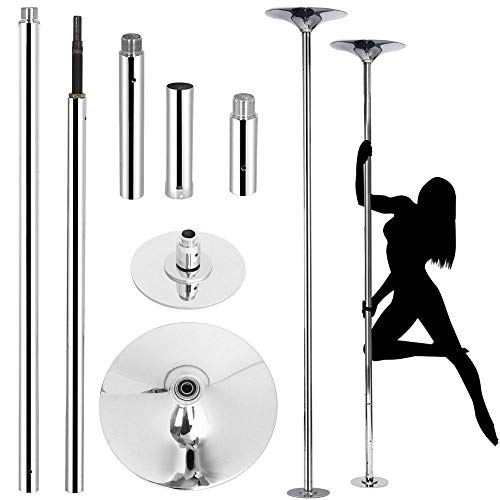 Product Cover Yaheetech Professional Stripper Pole Spinning Static Dancing Pole Portable Removable 45mm Dance Pole Kit for Exercise Club Party Pub Home w/Tools