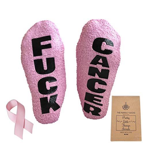 Product Cover Cancer Gifts Socks - Breast Cancer Pink - Gifts for Chemo Survivors Patients Awareness - By FOLE INC