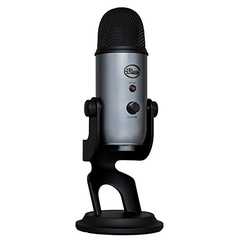Product Cover Blue Yeti USB Mic for Recording & Streaming on PC and Mac, 3 Condenser Capsules, 4 Pickup Patterns, Headphone Output and Volume Control, Mic Gain Control, Adjustable Stand, Plug & Play - Lunar Gray