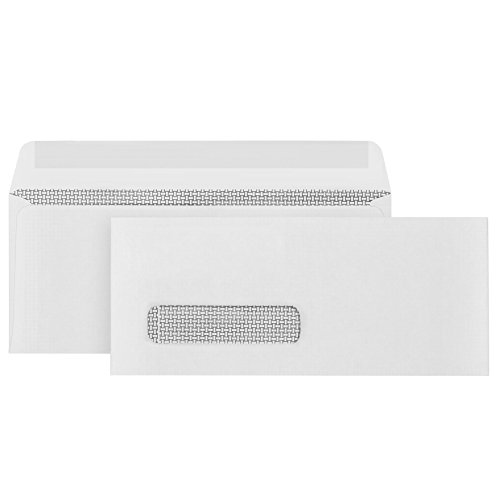 Product Cover 500 No. 9 Single Window Security Envelopes, Thick Gummed Seal, Designed for Secure Mailing of Payroll Checks, QuickBooks Invoices, Return Mail, and Business Statements - 3 7/8 x 8 7/8