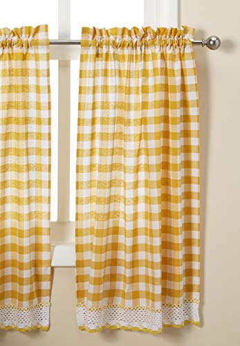 Product Cover Achim Home Furnishings Buffalo Check Window Curtain Tier Pair, 58