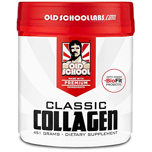 Product Cover Old School Labs Classic Collagen - The Athlete's Collagen - Hydrolyzed Type I & III with BioFit Probiotics for Gut Health & Maximum Absorption - For Recovery, Muscle, Joints, Hair & Skin - 41 Servings