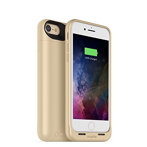 Product Cover mophie juice pack wireless - Charge Force Wireless Power - Wireless Charging Protective Battery Pack Case for iPhone 7 - Gold (Renewed)