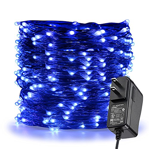 Product Cover ER CHEN Fairy Lights Plug in, 99Ft/30M 300 LED Silver Coated Copper Wire Starry String Lights Outdoor/Indoor Decorative Lights for Bedroom, Patio, Garden, Party, Christmas Tree (Blue)