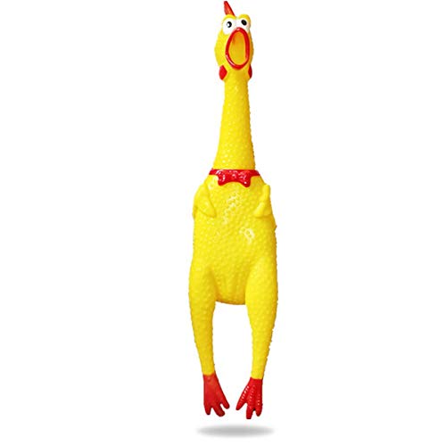 Product Cover Blink Tree Screaming Shrilling Squeeze Chicken Toy Rubber Squawking Chicken 15 Inches / 38 cm Stress Relief Toy Anti-Anxiety/Depression Toy Novelty Gag Toys Practical Jokes (1 pc)