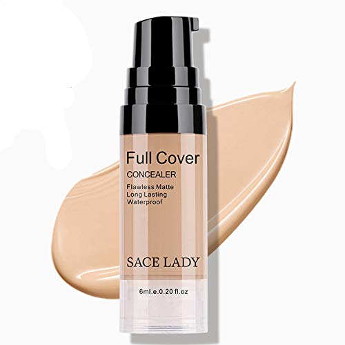 Product Cover SACE LADY Full Coverage Under Eye Concealer Corrector Makeup Base, Waterproof Flawless Smooth Concealer for Cover Eye Dark Circles 6ml/0.20Fl Oz (03.Natural)