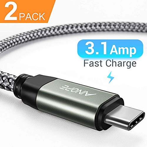 Product Cover AINOPE USB-C Cable Fast Charging 2 Pack / 3.3FT, USB-A to USB-C Charger Cable,Durable Braided Armor Cord Compatible Samsung Galaxy Note 9 8 S9 S8 S8 Plus S10 S10 Plus,LG V30,V20,G6,G5