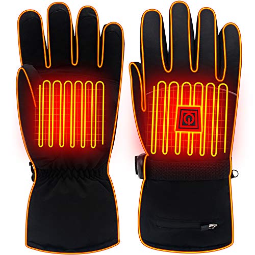 Product Cover Electric Battery Heated Gloves for Women Men,Touchscreen Texting Water-resistant Thermal Heat Gloves,Electric Battery Heated Ski Bike Motorcycle Warm Gloves Hand Warmers,Winter Thermo Gloves (L)