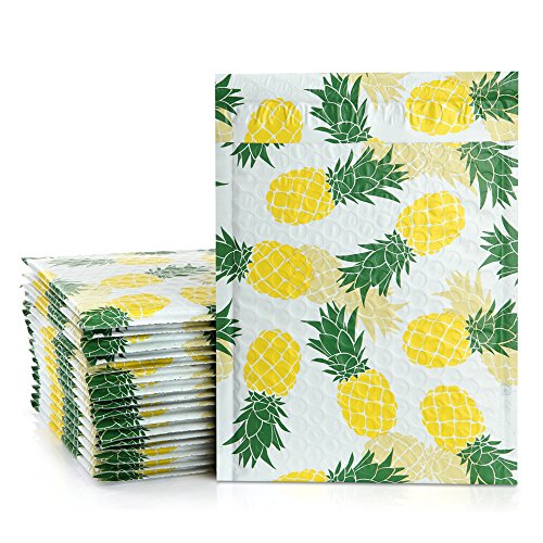 Product Cover UCGOU 6x10 Inch Poly Bubble Mailers Padded Envelopes Pineapple Designer Boutique Custom Bags CD DVD Mailers Pack of 25
