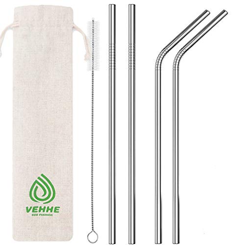 Product Cover VEHHE Metal Straws Stainless Steel Straws Drinking Straws Reusable FDA BPA - 10.5