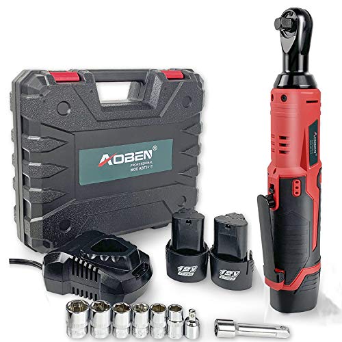 Product Cover Cordless Electric Ratchet Wrench Set, AOBEN 3/8