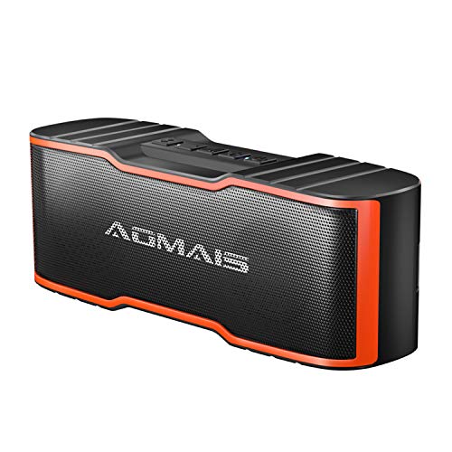 Product Cover AOMAIS Sport II Mini Portable Bluetooth Speakers, HD Sound and Enhanced Bass, Wireless Stereo Pairing, 15 Hours Playtime, IPX5 Water-Resistant Speakers for Travel, Beach, Shower (Orange)