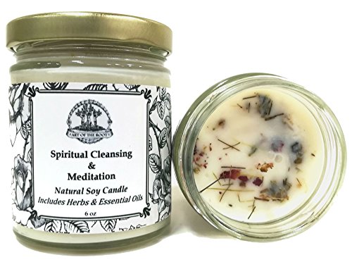 Product Cover Art of the Root Spiritual Cleansing & Meditation 8 oz Soy Herbal Candle for Intuition, Purification, Wisdom & Clarity