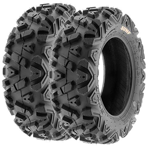 Product Cover Set of 2 SunF A033 Power.I AT 23x8-11 ATV UTV Off-Road Tires All-Terrain, 6 Ply Tubeless