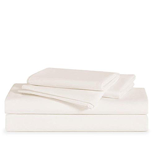 Product Cover Brooklinen Luxe Core Sheet Set - Includes 1 Flat Sheet, 1 Fitted Sheet + 2 Pillowcases - 480 Thread Count Sateen Sheet Set - 100 Percent Long-Staple Cotton - Oeko-TEX Certified - Cream - Cali King