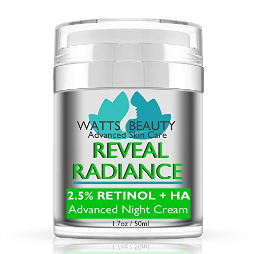 Product Cover Watts Beauty Reveal Radiance Anti Aging 2.5% Retinol Cream with Hyaluronic Acid and Jojoba Oil - An Anti Wrinkle Retinol Face Moisturizer to Reveal and Maintain Your Radiant, More Youthful Appearance