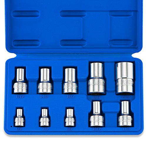 Product Cover Neiko 02473A External Star Torx Plus Socket Set, EP6 to EP24 | 10-Piece Set, Cr-V Steel, 1/4