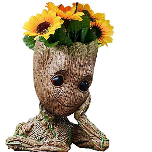 Product Cover B-Best Guardians of The Galaxy Groot Pen Pot Tree Man Pens Holder or Flower Pot with Drainage Hole Perfect for a Tiny Succulents Plants and Best Christmas Gift Idea 6