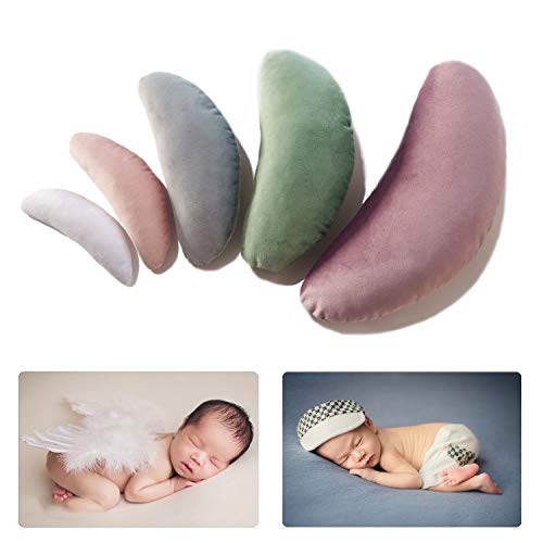 Product Cover M&G House Newborn Photography Props | 5 Piece Baby Posing Pillow | Pre-Filled Props for Baby Pictures for Boy or Girl | Infant Pillow Prop