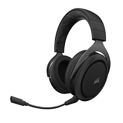 Product Cover Corsair HS70 Wireless Gaming Headset - 7.1 Surround Sound Headphones for PC - Discord Certified - 50 Millimeter Drivers - Carbon