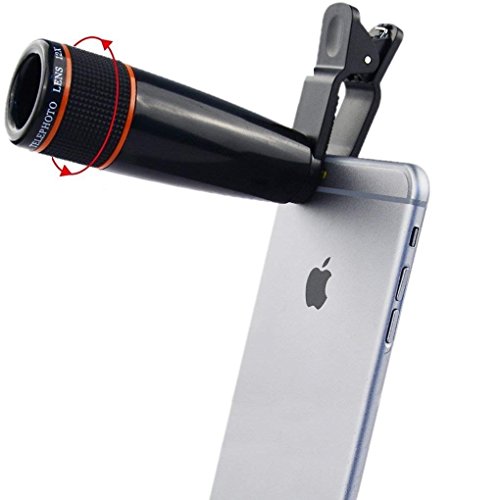 Product Cover SHOPZIE Universal 12X Zoom Mobile Phone Telescope Lens with Adjustable Clip Compatible with All Android and iOS Devices (Assorted Colour)