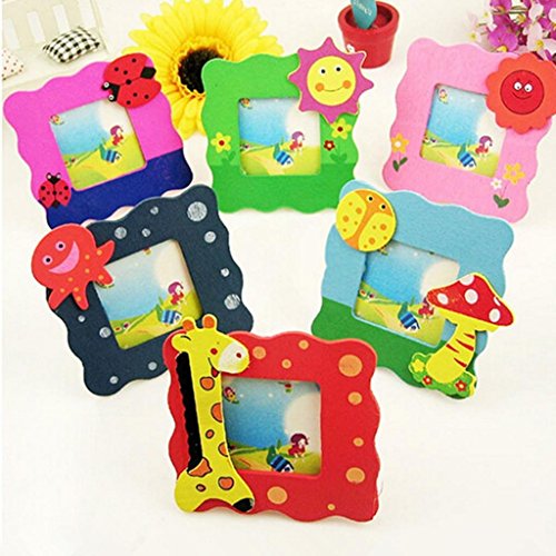 Product Cover ARIRA Wooden Cute Animal Design Photo Frame for Birthday Return Gift (Mix Design Set of 6)