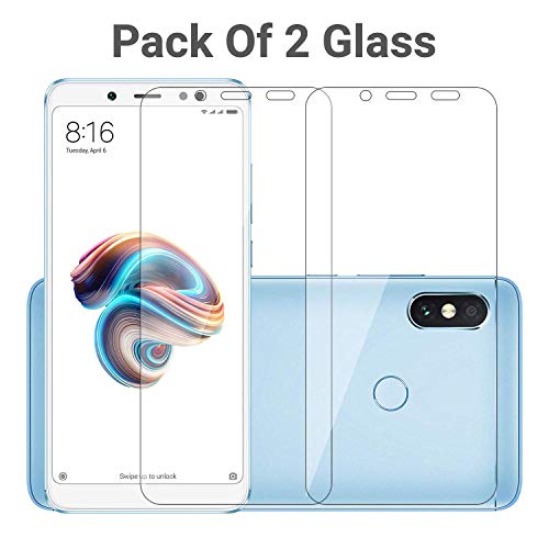 Product Cover POPIO Tempered Glass for Redmi Note 5 Pro Full Screen Coverage (Except Edges) (Transparent) Pack of 2